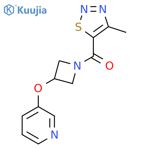 3-{1-(4-methyl-1,2,3-thiadiazole-5-carbonyl)azetidin-3-yloxy}pyridine structure
