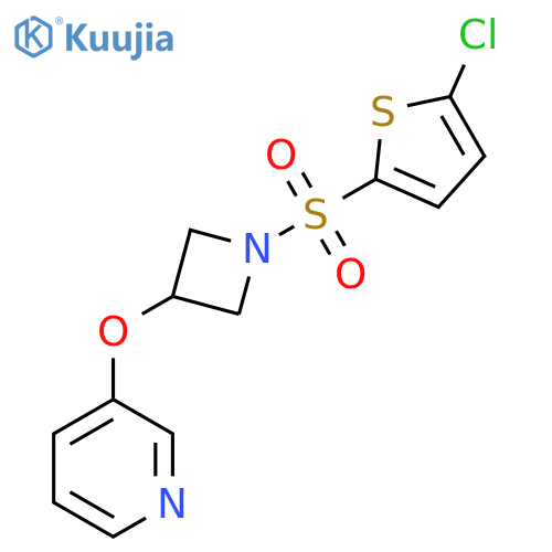 3-({1-(5-chlorothiophen-2-yl)sulfonylazetidin-3-yl}oxy)pyridine structure