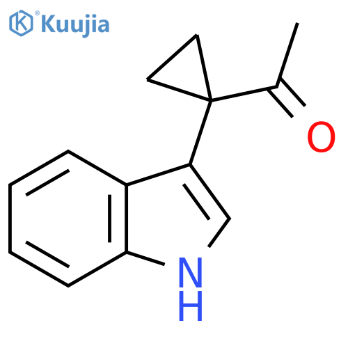 1-1-(1H-indol-3-yl)cyclopropylethan-1-one structure