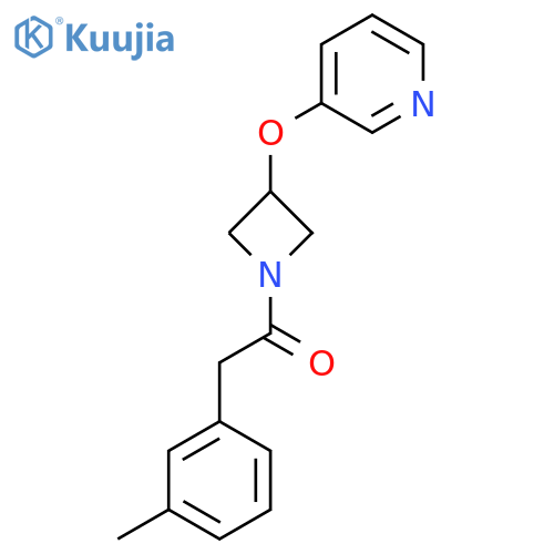 2-(3-methylphenyl)-1-3-(pyridin-3-yloxy)azetidin-1-ylethan-1-one structure