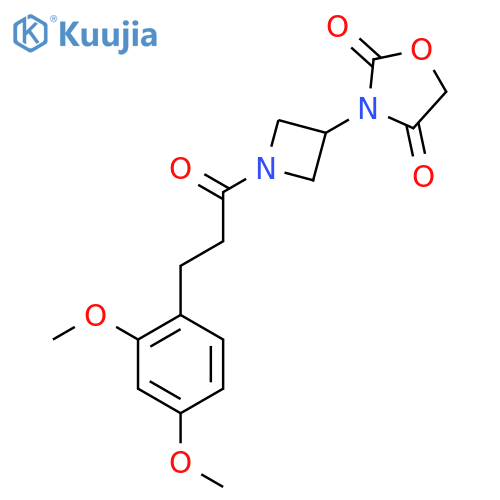 3-(1-(3-(2,4-Dimethoxyphenyl)propanoyl)azetidin-3-yl)oxazolidine-2,4-dione structure