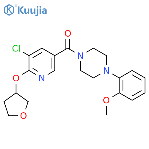 (5-Chloro-6-((tetrahydrofuran-3-yl)oxy)pyridin-3-yl)(4-(2-methoxyphenyl)piperazin-1-yl)methanone structure