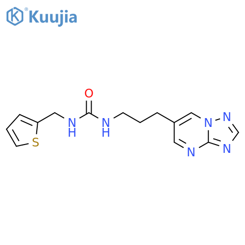 1-(3-([1,2,4]Triazolo[1,5-a]pyrimidin-6-yl)propyl)-3-(thiophen-2-ylmethyl)urea structure