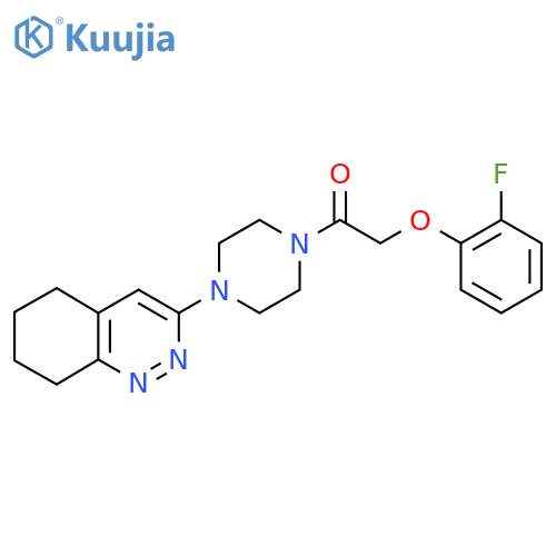 2-(2-fluorophenoxy)-1-4-(5,6,7,8-tetrahydrocinnolin-3-yl)piperazin-1-ylethan-1-one structure