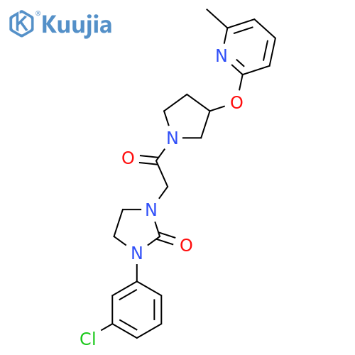 1-(3-Chlorophenyl)-3-(2-(3-((6-methylpyridin-2-yl)oxy)pyrrolidin-1-yl)-2-oxoethyl)imidazolidin-2-one structure
