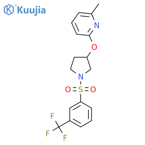 2-Methyl-6-((1-((3-(trifluoromethyl)phenyl)sulfonyl)pyrrolidin-3-yl)oxy)pyridine structure