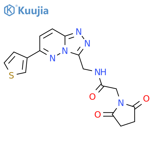 2-(2,5-dioxopyrrolidin-1-yl)-N-{6-(thiophen-3-yl)-1,2,4triazolo4,3-bpyridazin-3-ylmethyl}acetamide structure