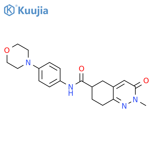 2-methyl-N-4-(morpholin-4-yl)phenyl-3-oxo-2,3,5,6,7,8-hexahydrocinnoline-6-carboxamide structure