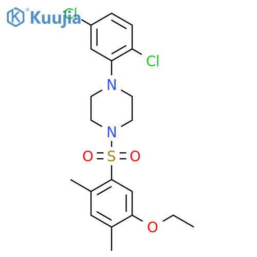 1-(2,5-Dichlorophenyl)-4-(5-ethoxy-2,4-dimethylbenzenesulfonyl)piperazine structure