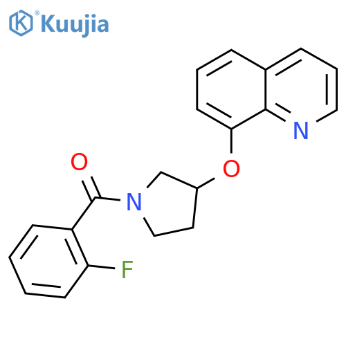 (2-Fluorophenyl)(3-(quinolin-8-yloxy)pyrrolidin-1-yl)methanone structure