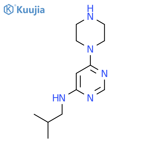 N-Isobutyl-6-(piperazin-1-yl)pyrimidin-4-amine structure