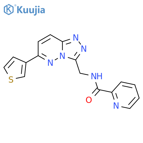 N-{6-(thiophen-3-yl)-1,2,4triazolo4,3-bpyridazin-3-ylmethyl}pyridine-2-carboxamide structure