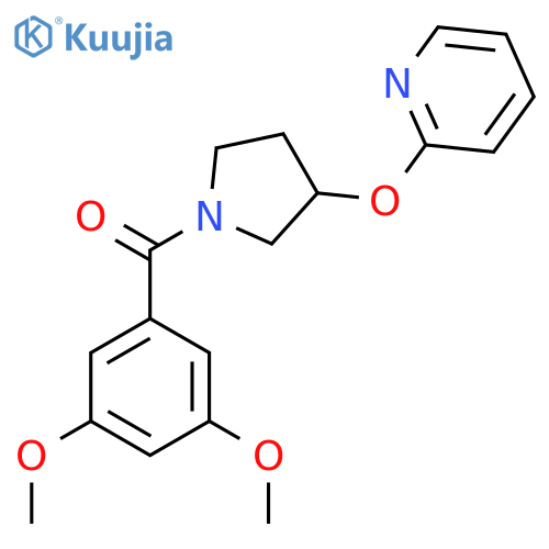 (3,5-Dimethoxyphenyl)(3-(pyridin-2-yloxy)pyrrolidin-1-yl)methanone structure
