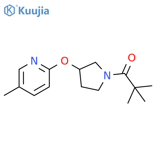 1-Propanone, 2,2-dimethyl-1-[3-[(5-methyl-2-pyridinyl)oxy]-1-pyrrolidinyl]- structure