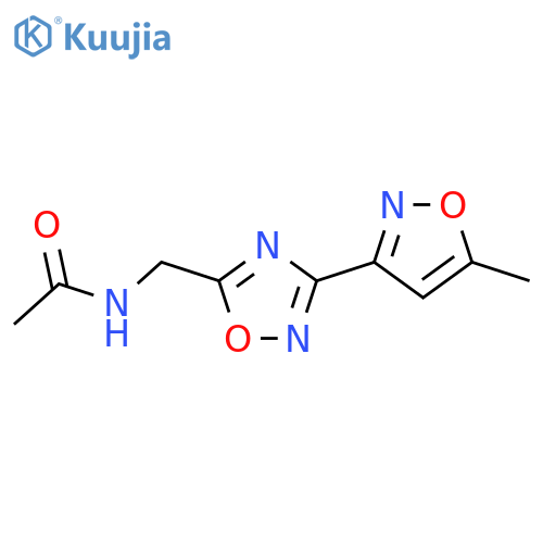 N-{3-(5-methyl-1,2-oxazol-3-yl)-1,2,4-oxadiazol-5-ylmethyl}acetamide structure