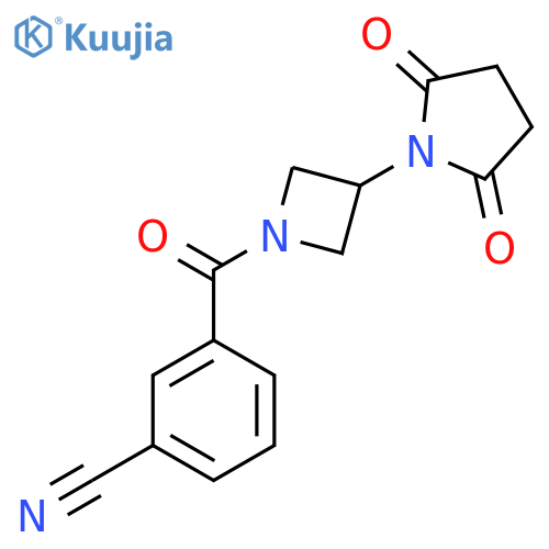 3-[3-(2,5-Dioxopyrrolidin-1-yl)azetidine-1-carbonyl]benzonitrile structure