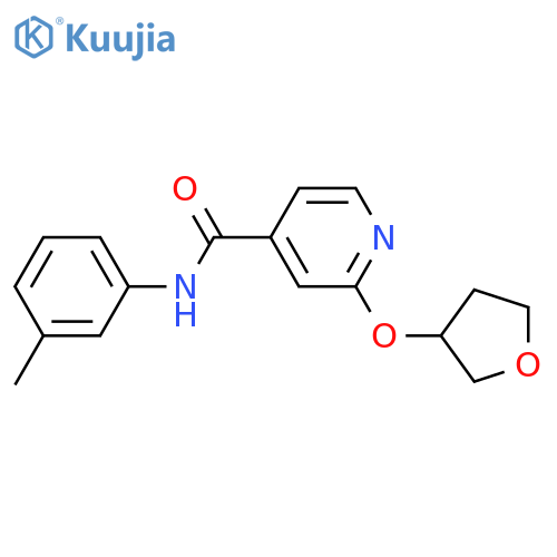 N-(3-methylphenyl)-2-(oxolan-3-yloxy)pyridine-4-carboxamide structure