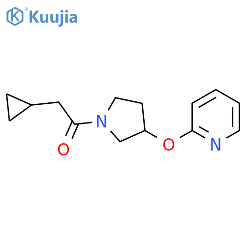 2-Cyclopropyl-1-(3-(pyridin-2-yloxy)pyrrolidin-1-yl)ethanone structure