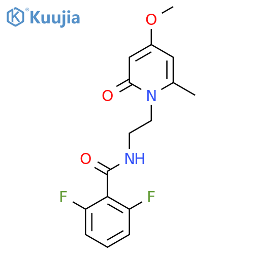 2,6-difluoro-N-2-(4-methoxy-6-methyl-2-oxo-1,2-dihydropyridin-1-yl)ethylbenzamide structure