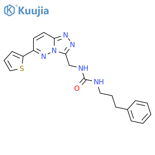 1-(3-phenylpropyl)-3-{6-(thiophen-2-yl)-1,2,4triazolo4,3-bpyridazin-3-ylmethyl}urea structure