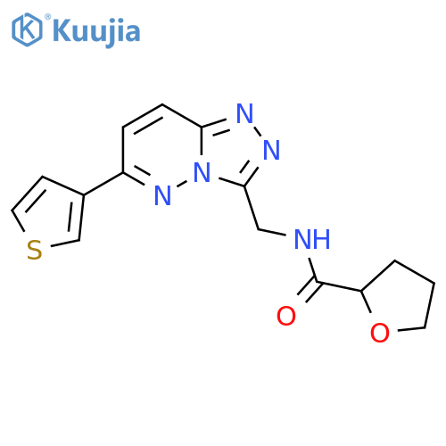 N-{6-(thiophen-3-yl)-1,2,4triazolo4,3-bpyridazin-3-ylmethyl}oxolane-2-carboxamide structure