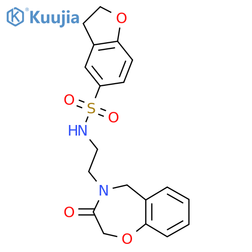 N-2-(3-oxo-2,3,4,5-tetrahydro-1,4-benzoxazepin-4-yl)ethyl-2,3-dihydro-1-benzofuran-5-sulfonamide structure