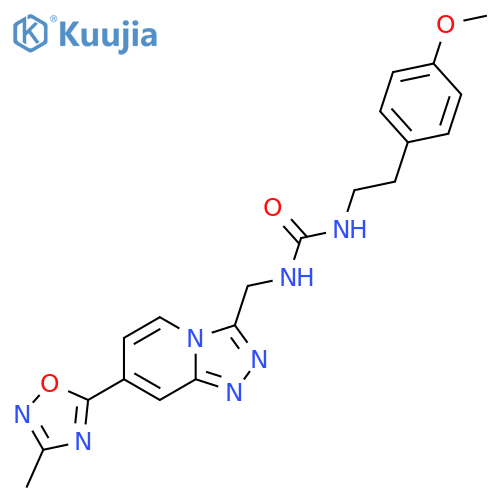 1-2-(4-methoxyphenyl)ethyl-3-{7-(3-methyl-1,2,4-oxadiazol-5-yl)-1,2,4triazolo4,3-apyridin-3-ylmethyl}urea structure