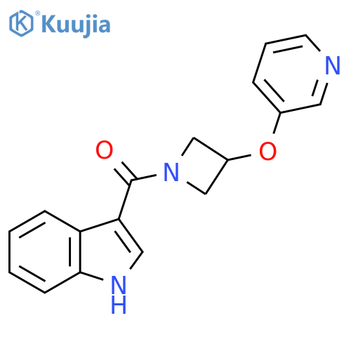 3-3-(pyridin-3-yloxy)azetidine-1-carbonyl-1H-indole structure