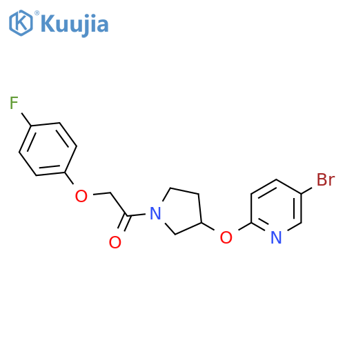 1-{3-[(5-Bromopyridin-2-yl)oxy]pyrrolidin-1-yl}-2-(4-fluorophenoxy)ethan-1-one structure