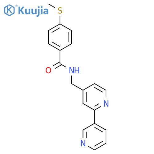 N-({2,3'-bipyridine-4-yl}methyl)-4-(methylsulfanyl)benzamide structure