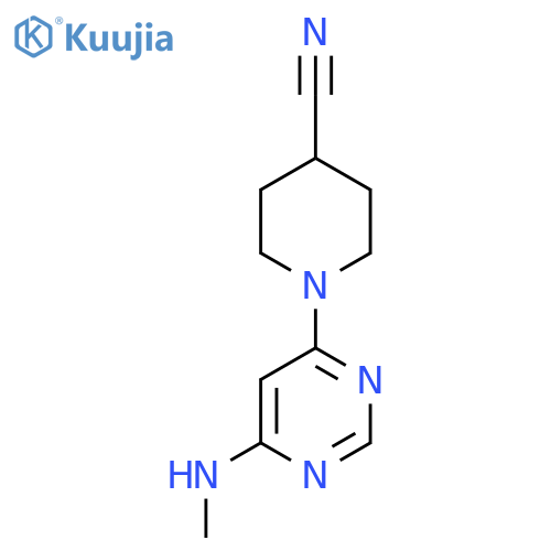 1-(6-(Methylamino)pyrimidin-4-yl)piperidine-4-carbonitrile structure