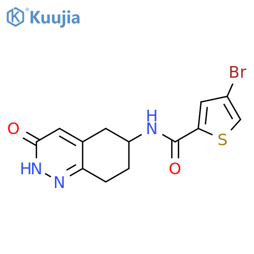 4-bromo-N-(3-oxo-2,3,5,6,7,8-hexahydrocinnolin-6-yl)thiophene-2-carboxamide structure
