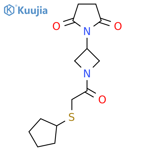 1-(1-(2-(Cyclopentylthio)acetyl)azetidin-3-yl)pyrrolidine-2,5-dione structure