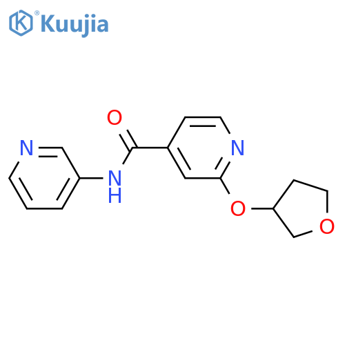 2-(oxolan-3-yloxy)-N-pyridin-3-ylpyridine-4-carboxamide structure