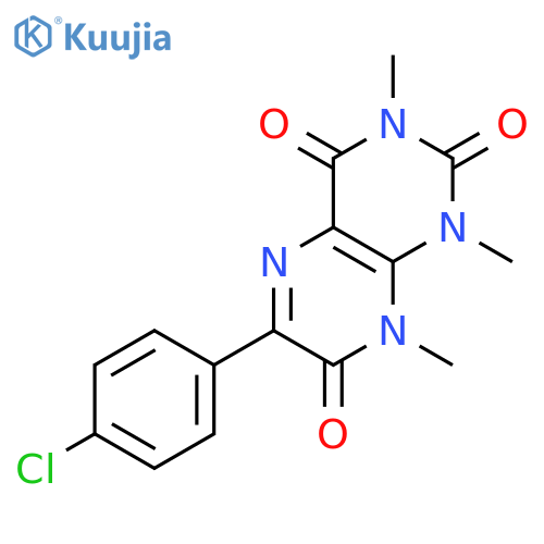 2,4,7(1H,3H,8H)-Pteridinetrione, 6-(4-chlorophenyl)-1,3,8-trimethyl- structure