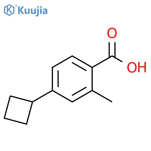 Benzoic acid, 4-cyclobutyl-2-methyl- structure