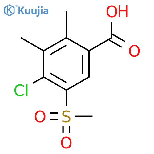 Benzoic acid, 4-chloro-2,3-dimethyl-5-(methylsulfonyl)- structure
