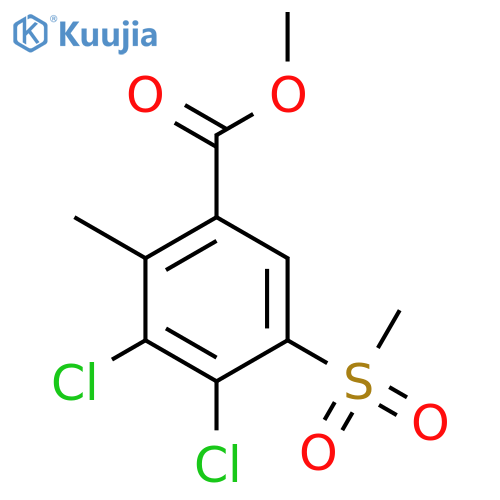 Benzoic acid, 3,4-dichloro-2-methyl-5-(methylsulfonyl)-, methyl ester structure