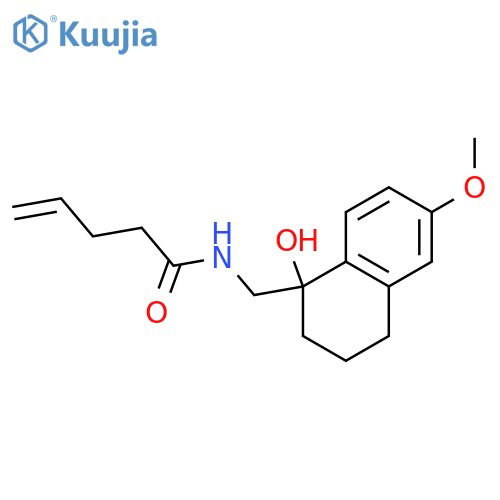 N-(1-hydroxy-6-methoxy-1,2,3,4-tetrahydronaphthalen-1-yl)methylpent-4-enamide structure