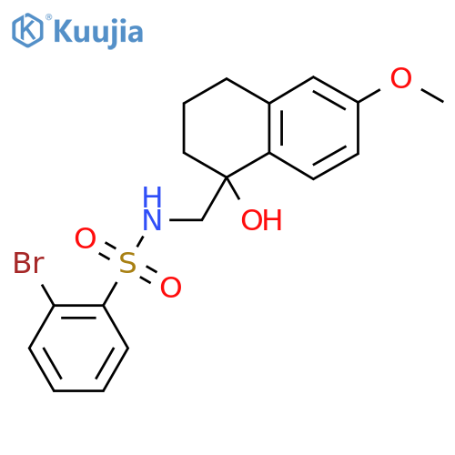 2-bromo-N-(1-hydroxy-6-methoxy-1,2,3,4-tetrahydronaphthalen-1-yl)methylbenzene-1-sulfonamide structure