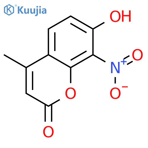 7-Hydroxy-4-methyl-8-nitrocoumarin structure