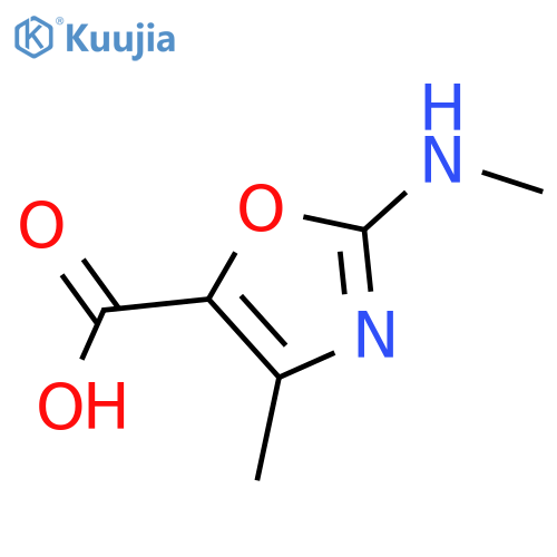 4-methyl-2-(methylamino)-1,3-oxazole-5-carboxylic acid structure