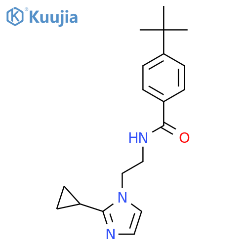 4-tert-butyl-N-2-(2-cyclopropyl-1H-imidazol-1-yl)ethylbenzamide structure
