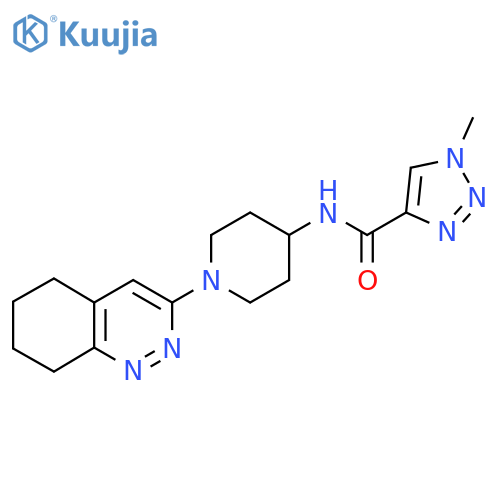 1-methyl-N-1-(5,6,7,8-tetrahydrocinnolin-3-yl)piperidin-4-yl-1H-1,2,3-triazole-4-carboxamide structure