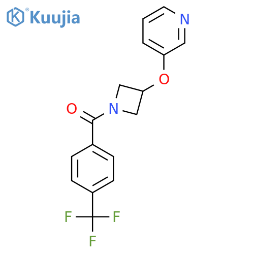 3-({1-4-(trifluoromethyl)benzoylazetidin-3-yl}oxy)pyridine structure