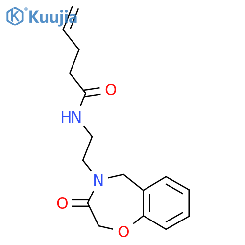 N-2-(3-oxo-2,3,4,5-tetrahydro-1,4-benzoxazepin-4-yl)ethylpent-4-enamide structure