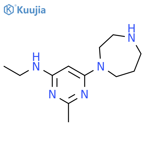 6-(1,4-diazepan-1-yl)-N-ethyl-2-methylpyrimidin-4-amine structure