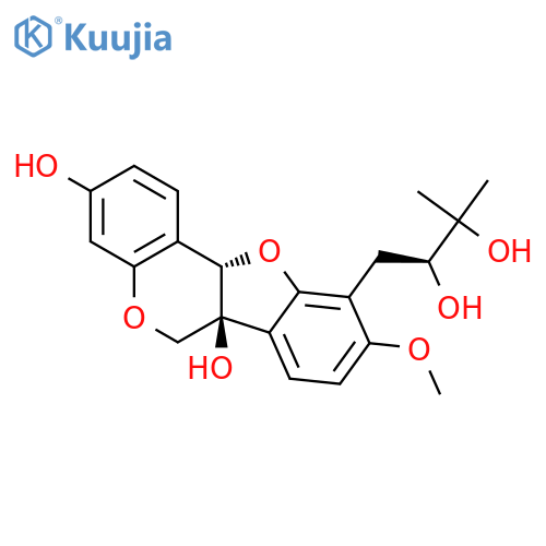 (6aS,11aS)-10-[(2S)-2,3-Dihydroxy-3-methylbutyl]-9-methoxy-6H-[1]benzofuro[3,2-c]chromene-3,6a(11aH)-diol structure