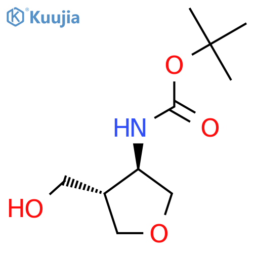 (3R,4S)-(4-Hydroxymethyl-tetrahydro-furan-3-yl)-carbamic acid tert-butyl ester structure