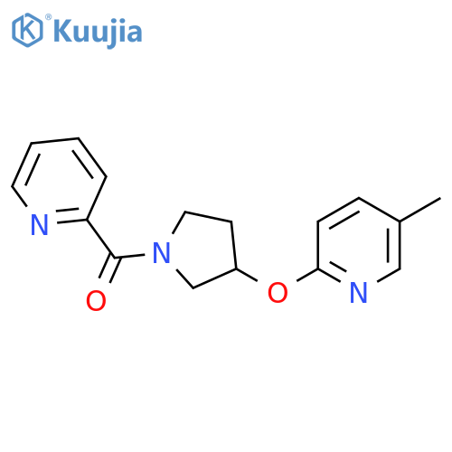 (3-((5-Methylpyridin-2-yl)oxy)pyrrolidin-1-yl)(pyridin-2-yl)methanone structure